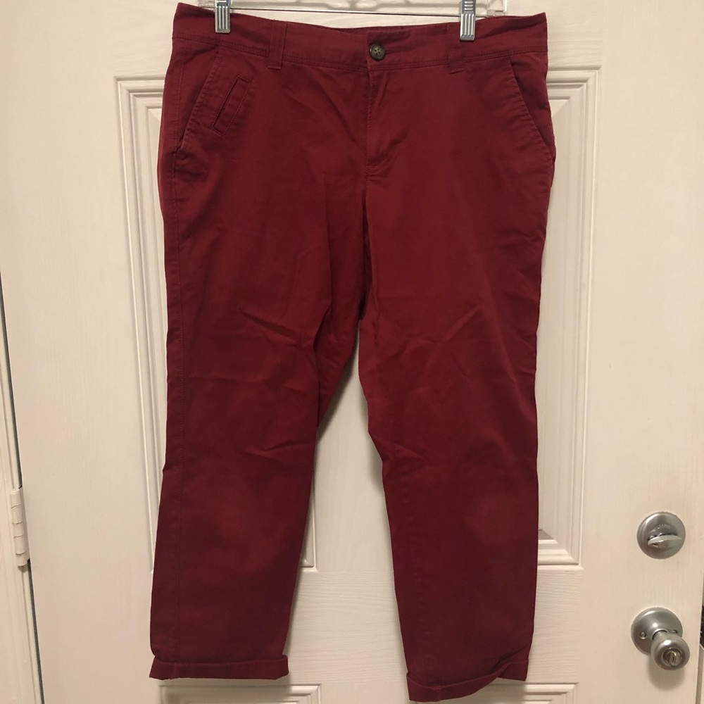 Cranberry ankle length old navy pants